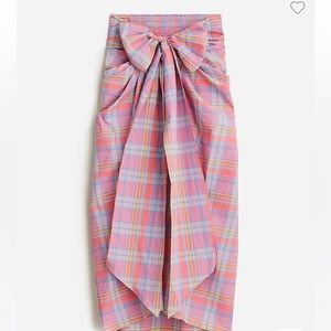J. Crew Draped beach sarong in sunset plaid new with tags size small